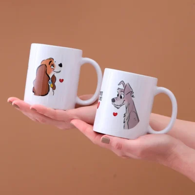 Tazas Sublimadas Parejas Personalizable Cajalandia: dos tazas full color, elige el personaje.